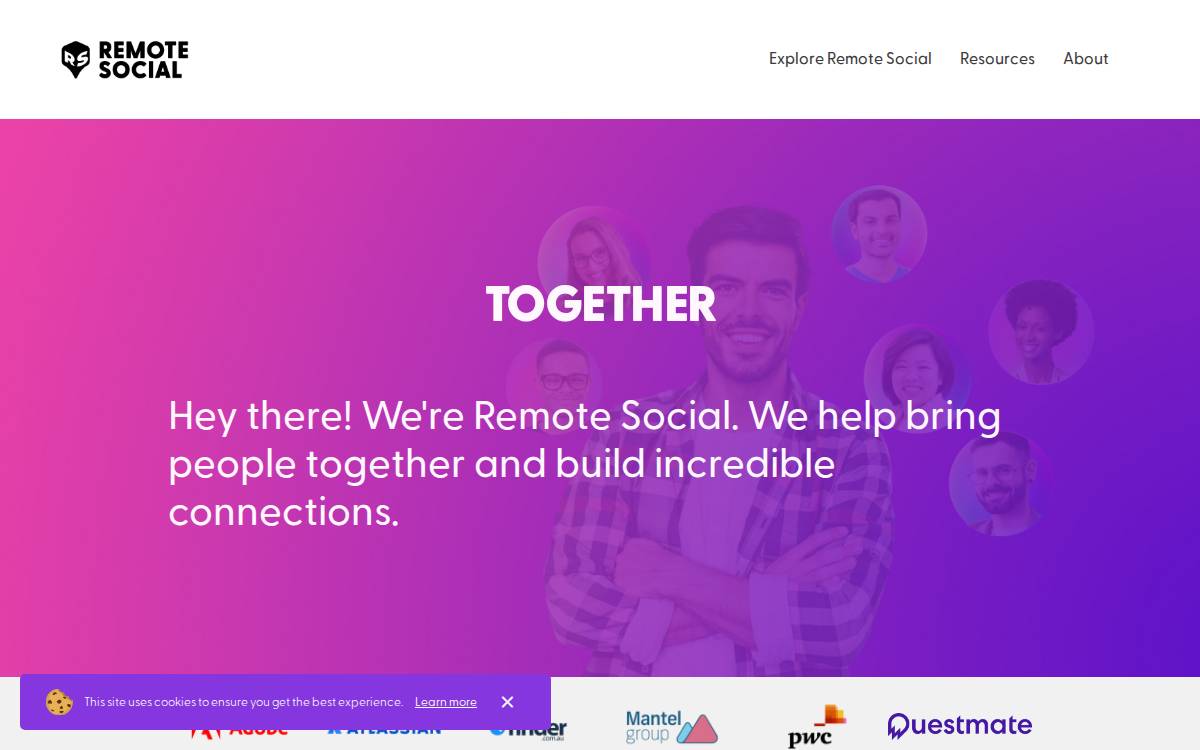Remote Social website preview