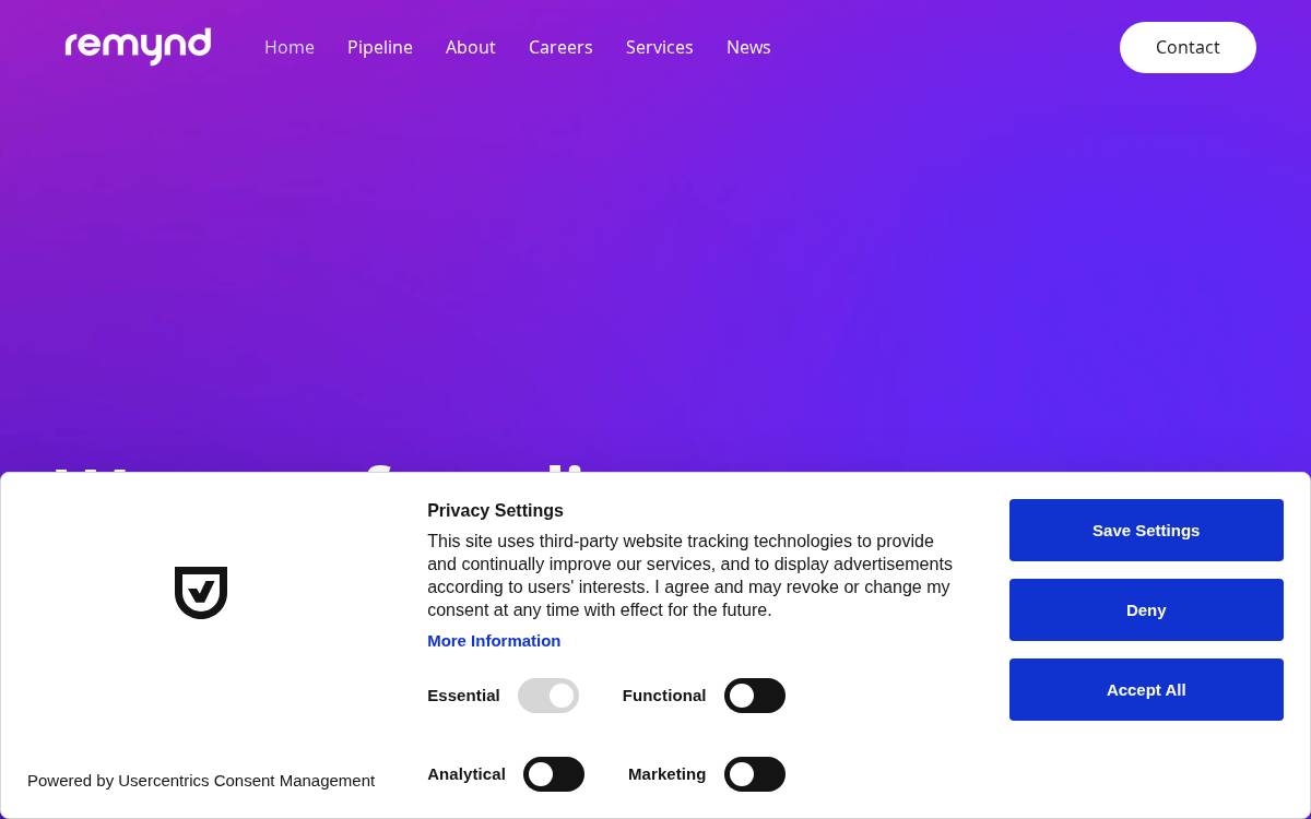 remynd website preview