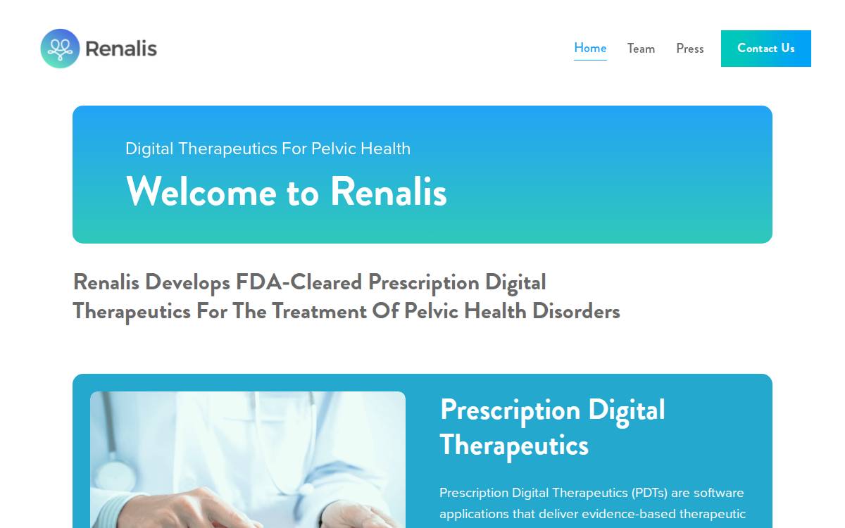 Renalis website preview