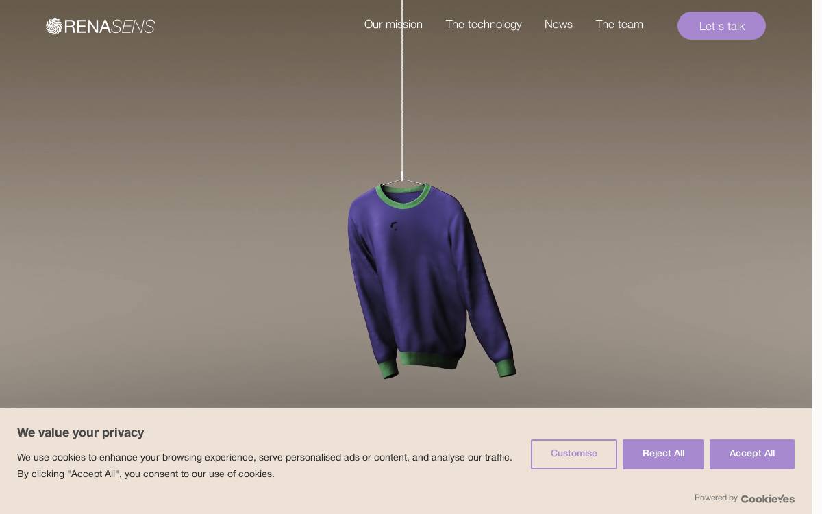 Renasens website preview