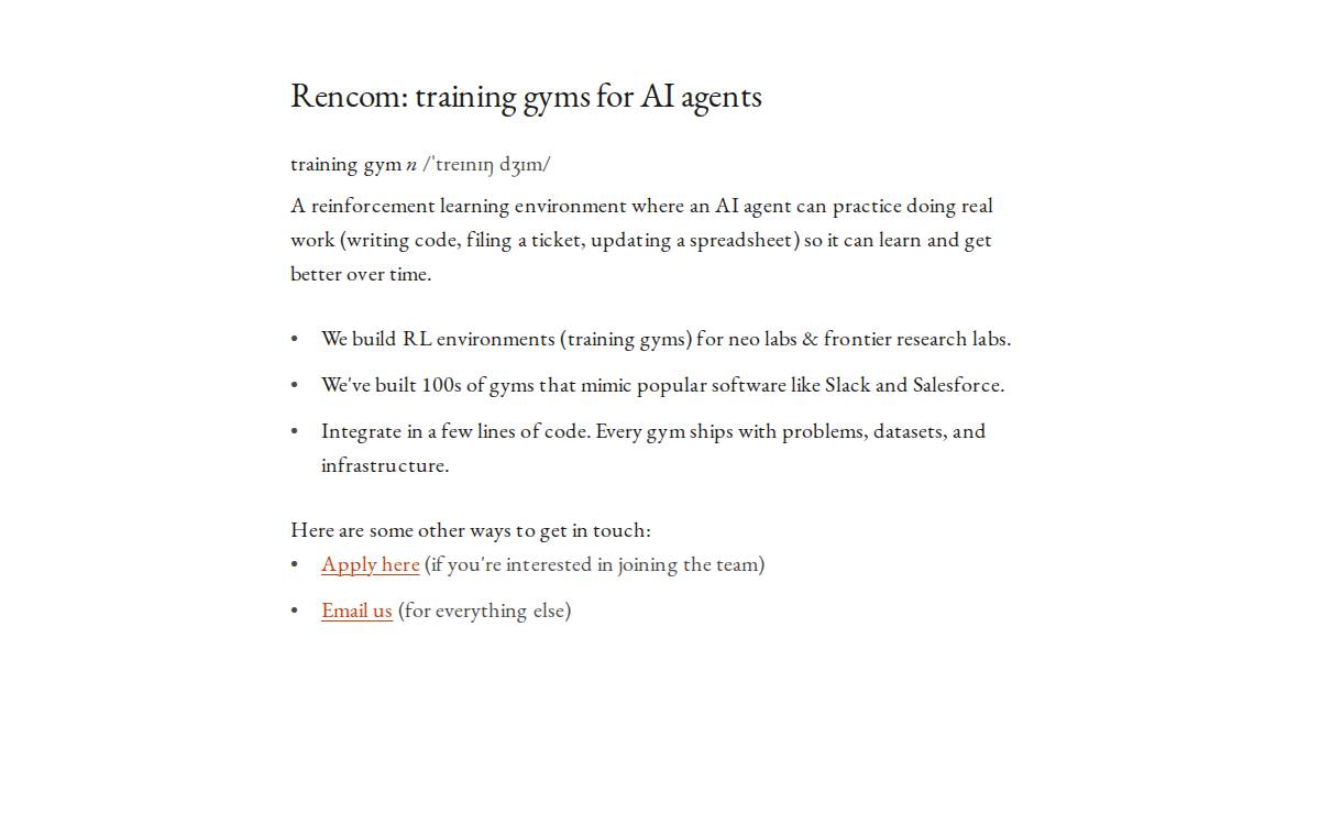 Rencom website preview