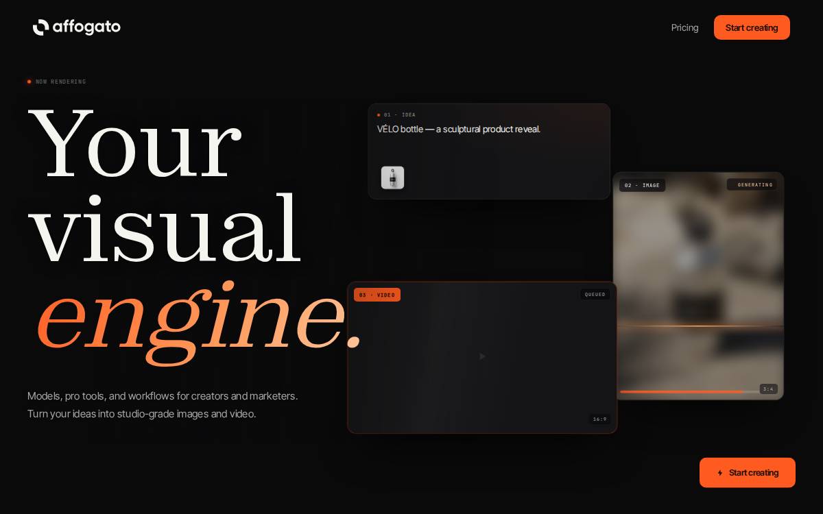 Rendernet AI website preview