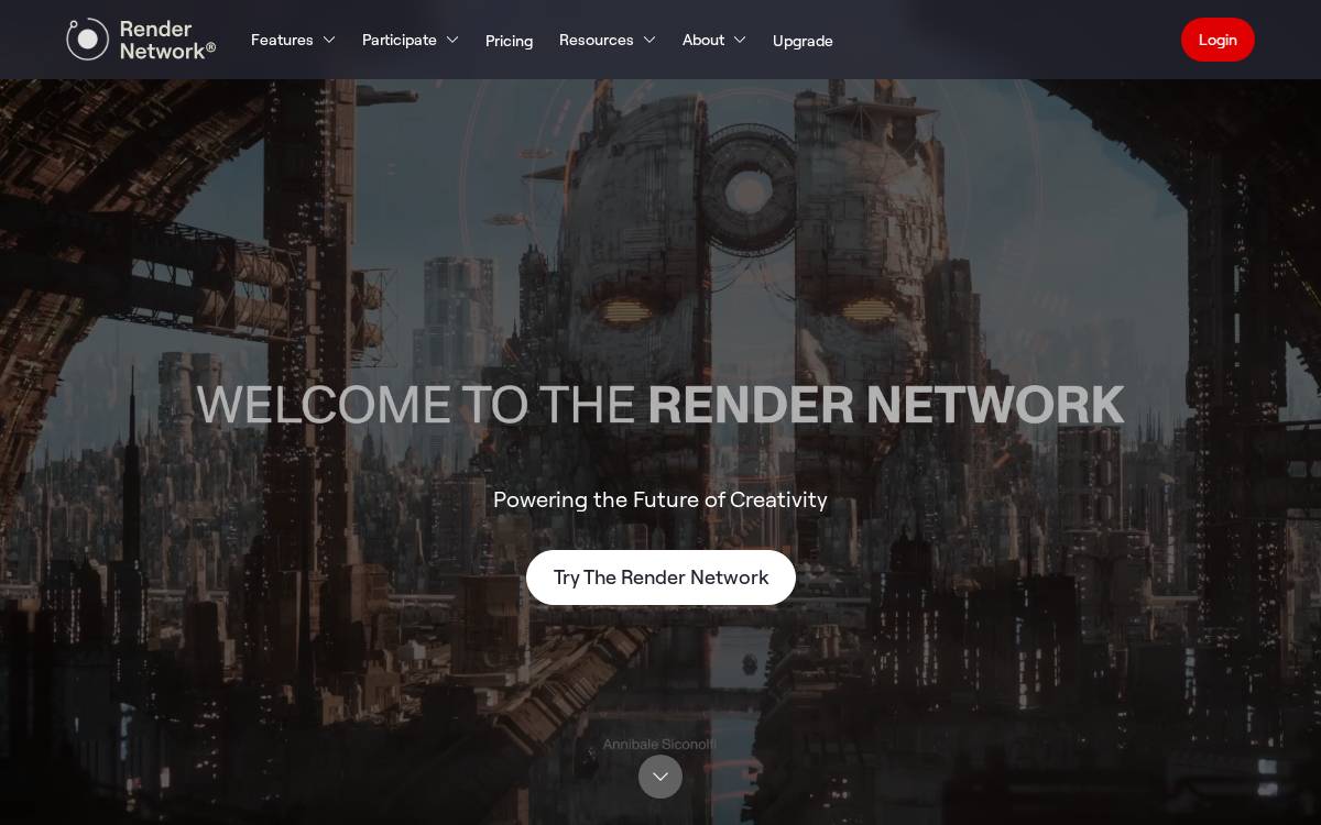 Rendertoken website preview