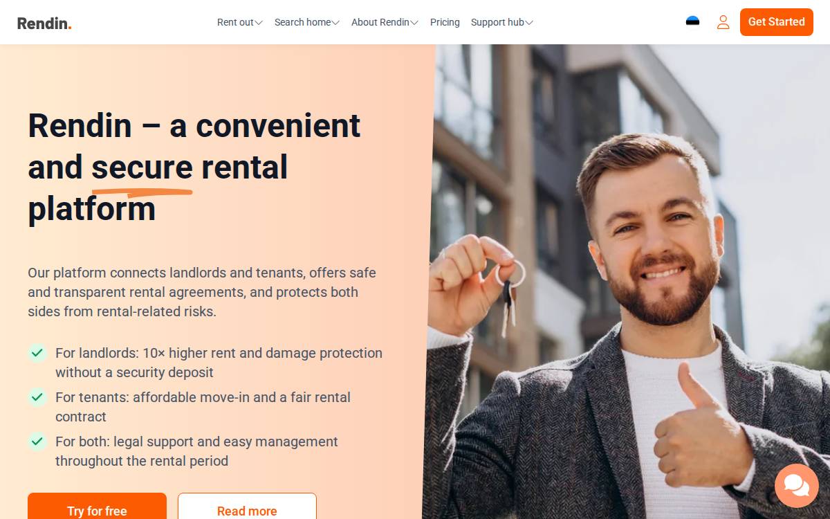 Rendin website preview