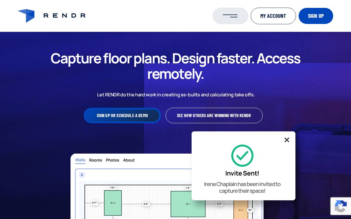 Rendr website preview