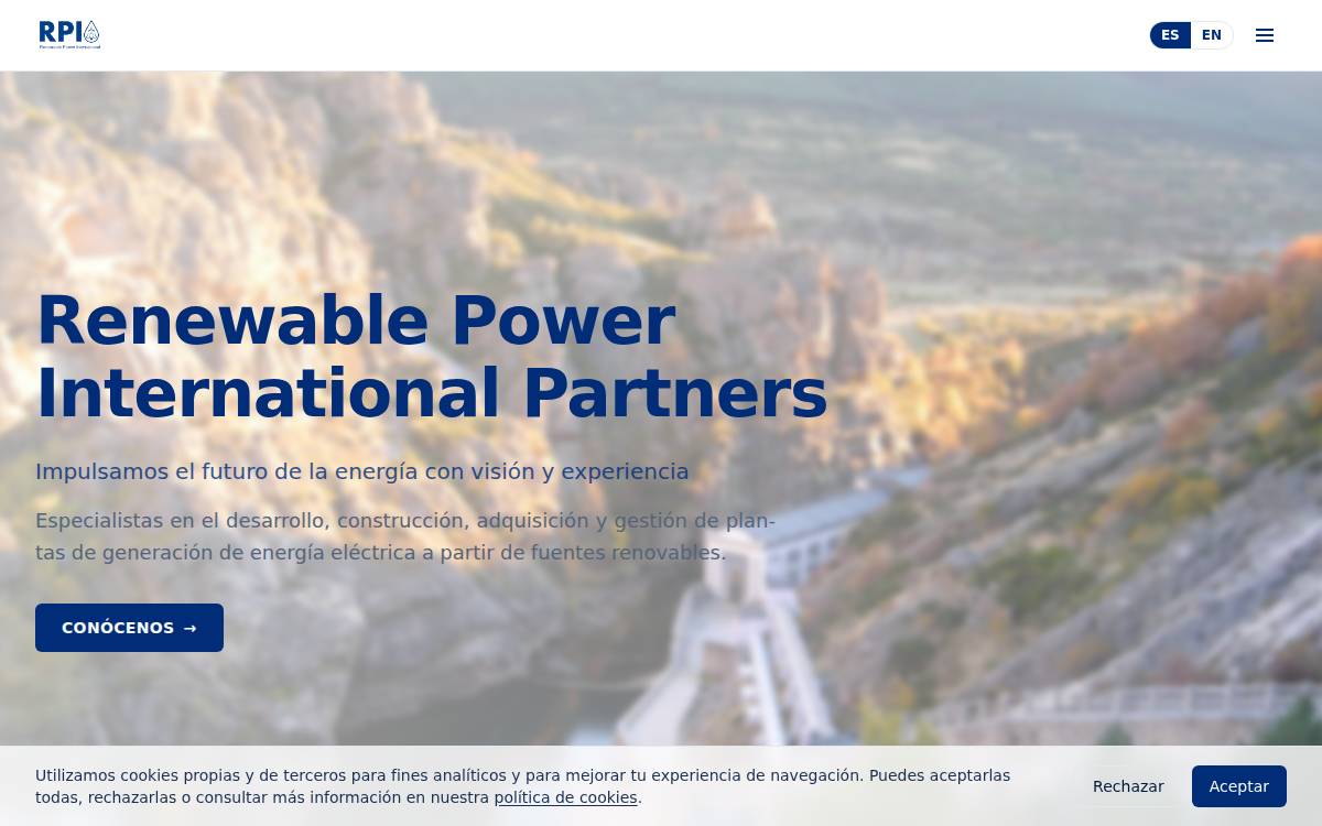 Renewable Power International website preview