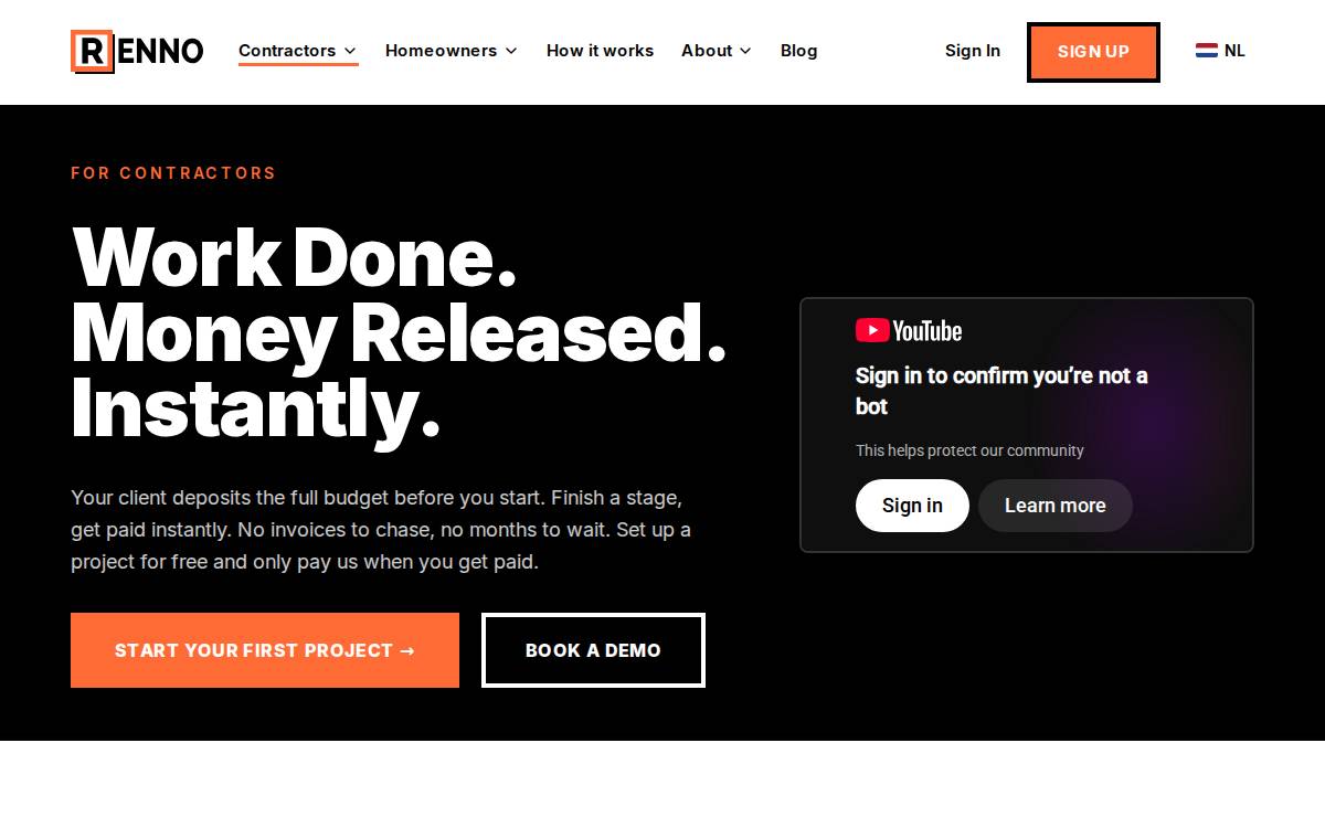 Renno website preview