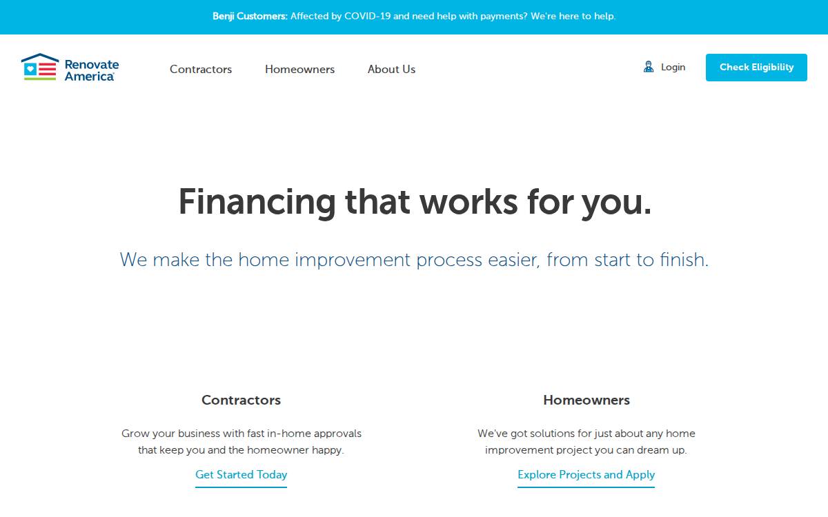 Renovate America website preview