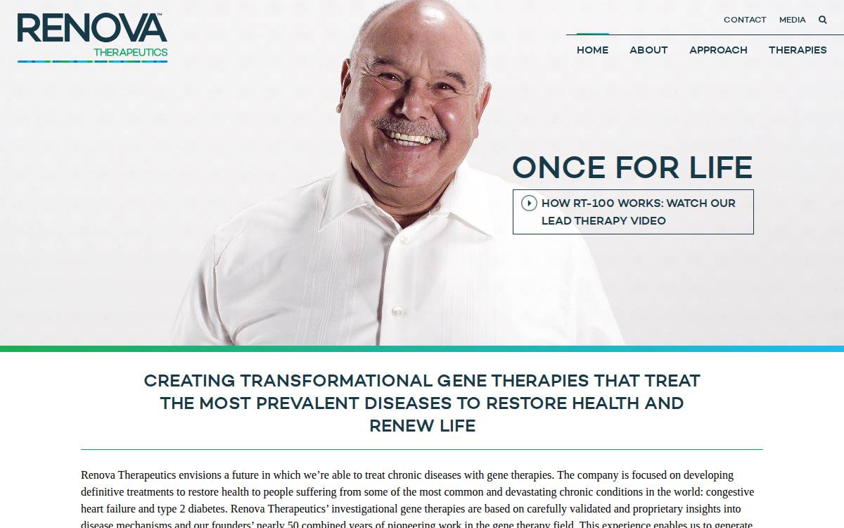 Renova Therapeutics website preview