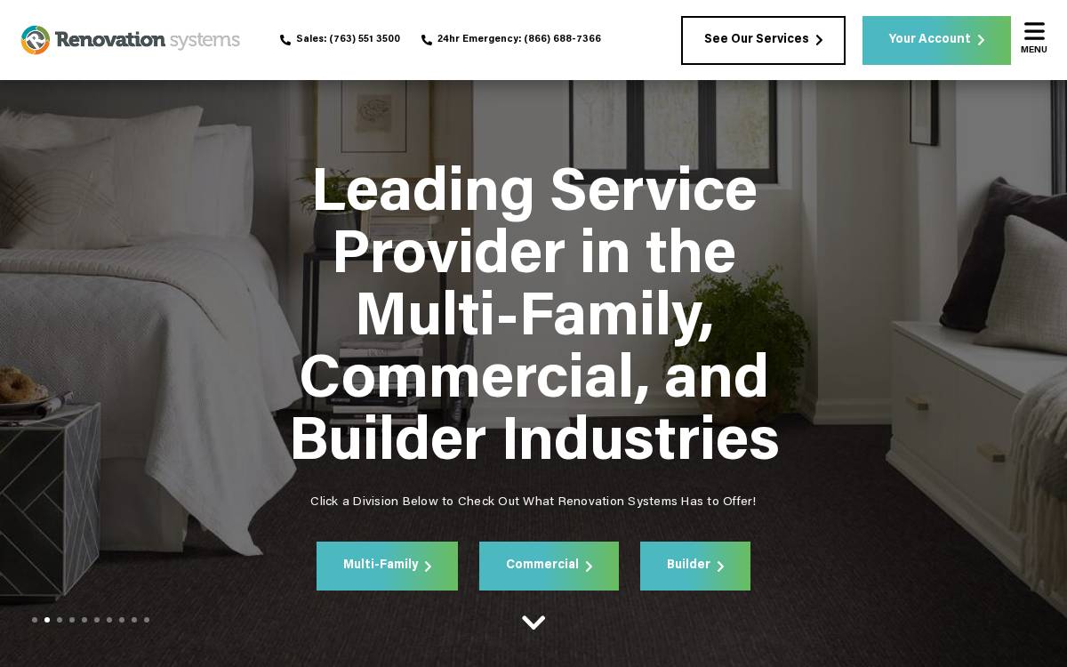 Renovation Systems website preview