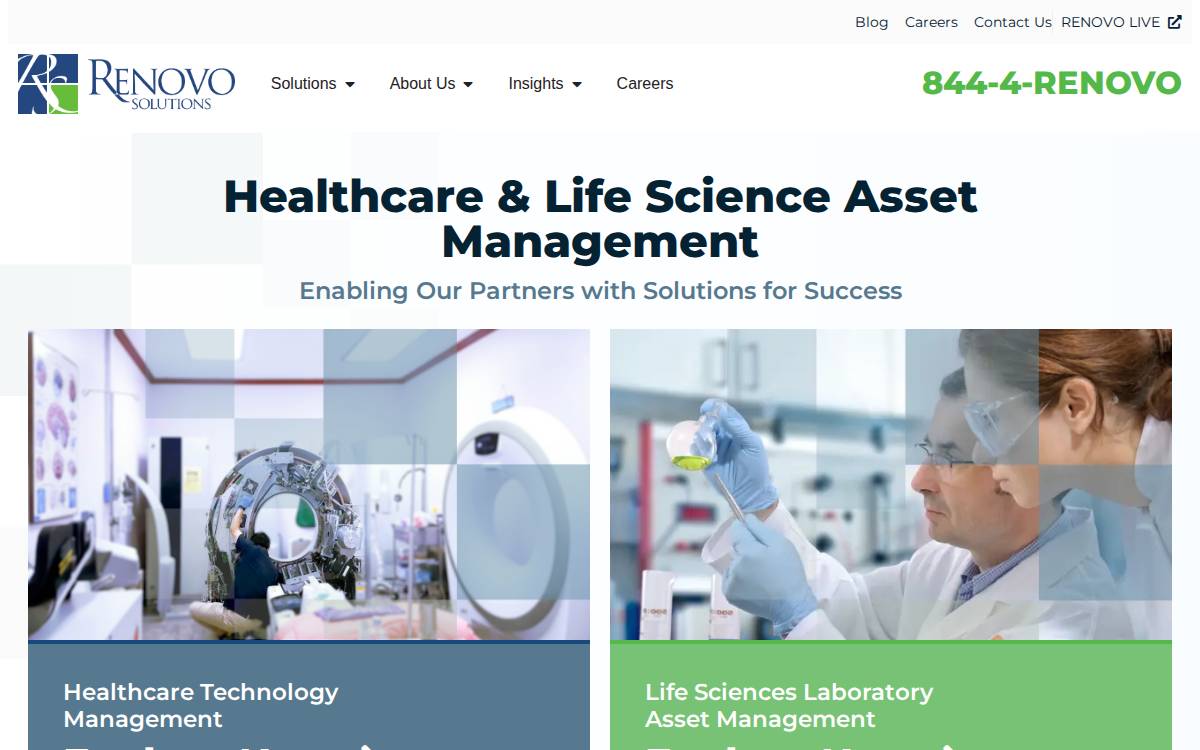 Renovo Solutions website preview