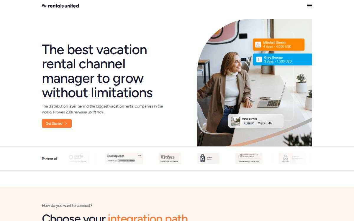 Rentalsunited website preview