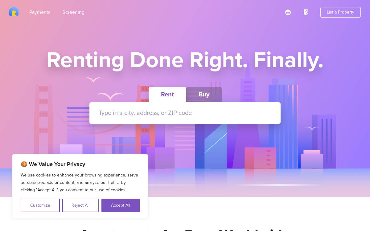 Rentberry website preview