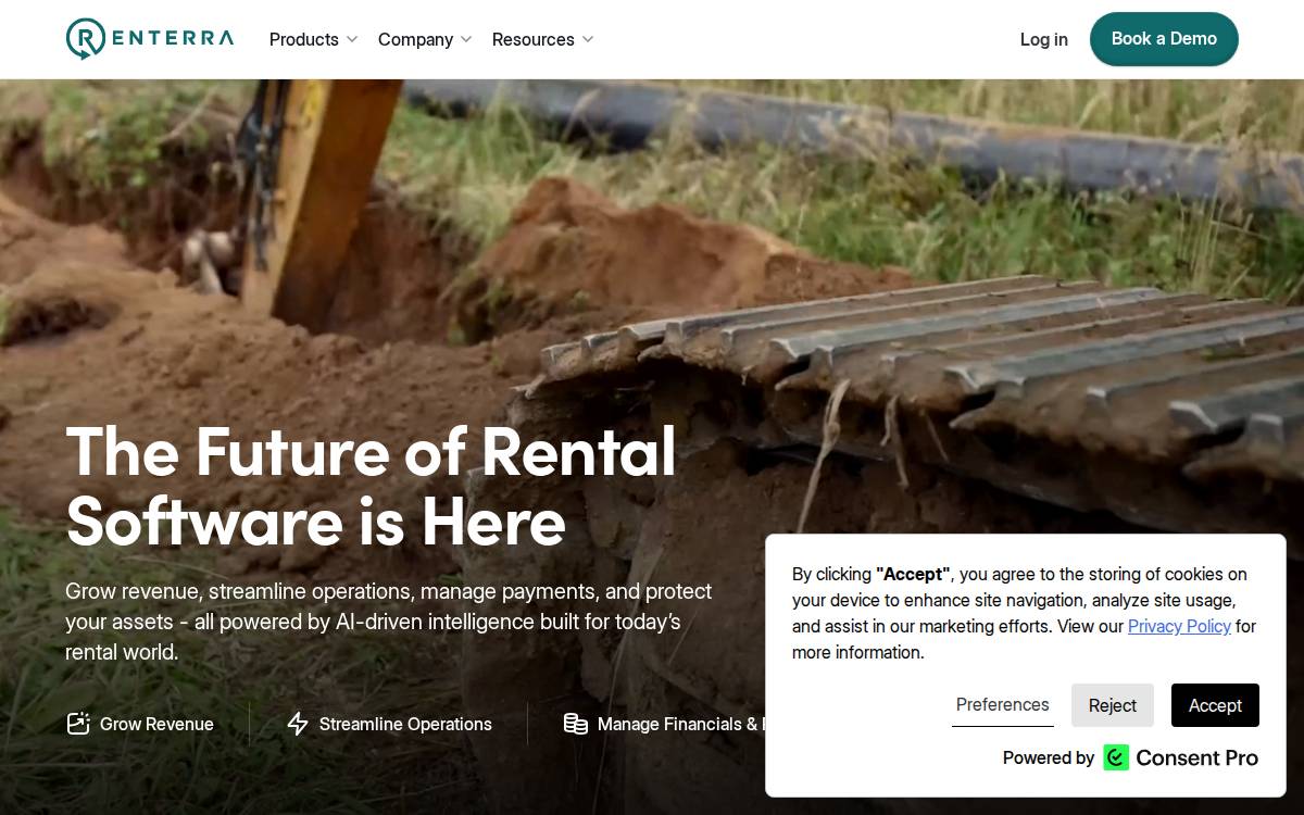 Renterra website preview