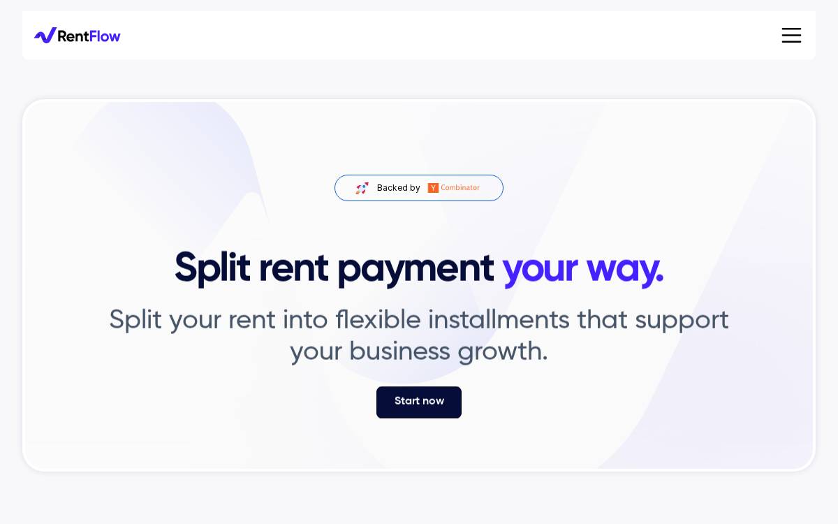 RentFlow website preview