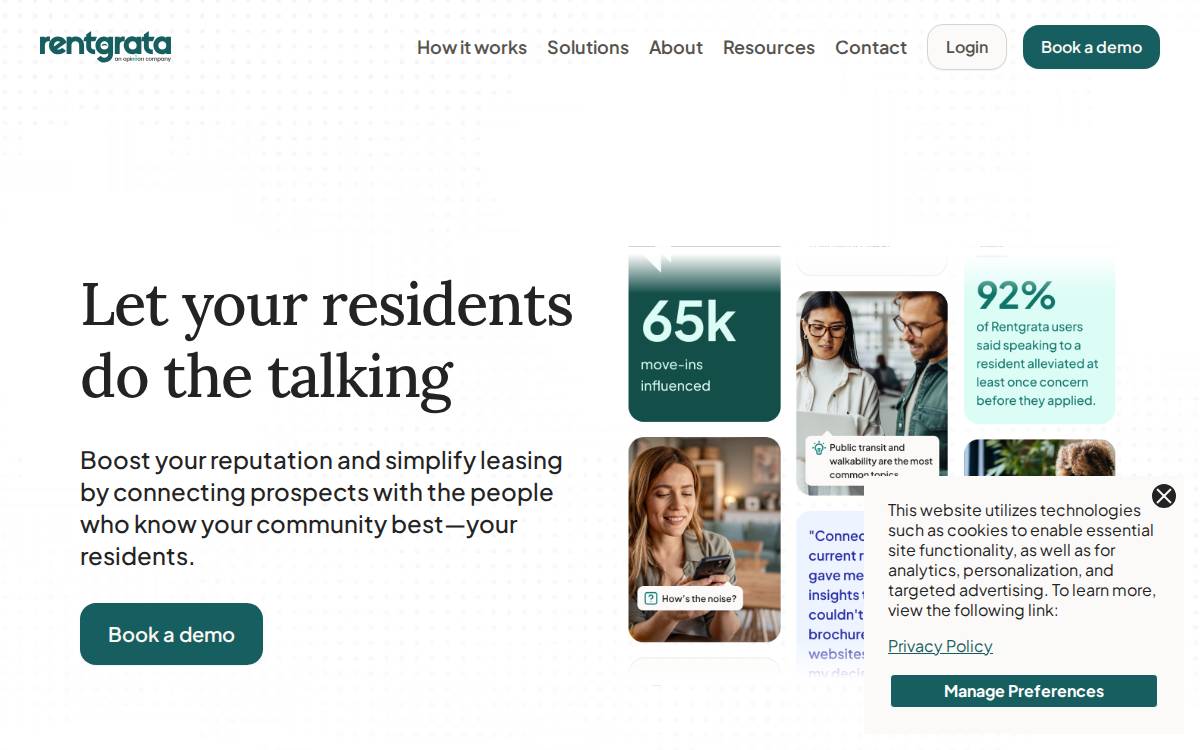 Rentgrata website preview