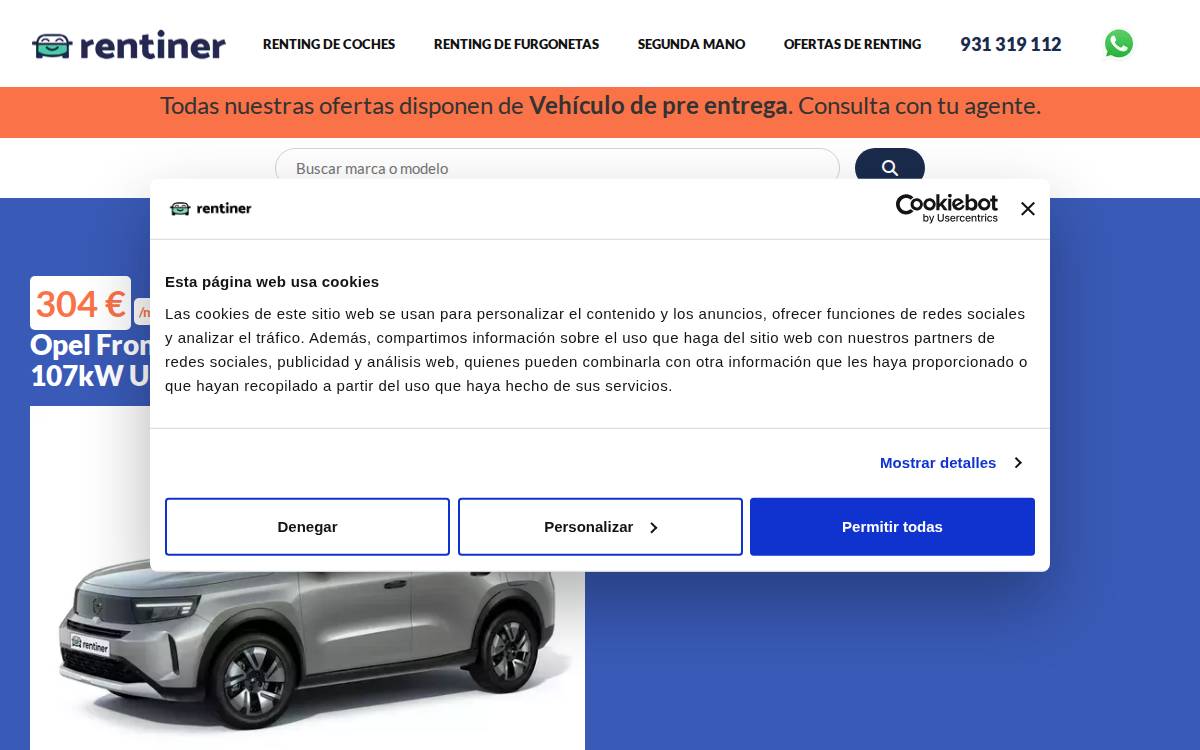 Rentiner website preview