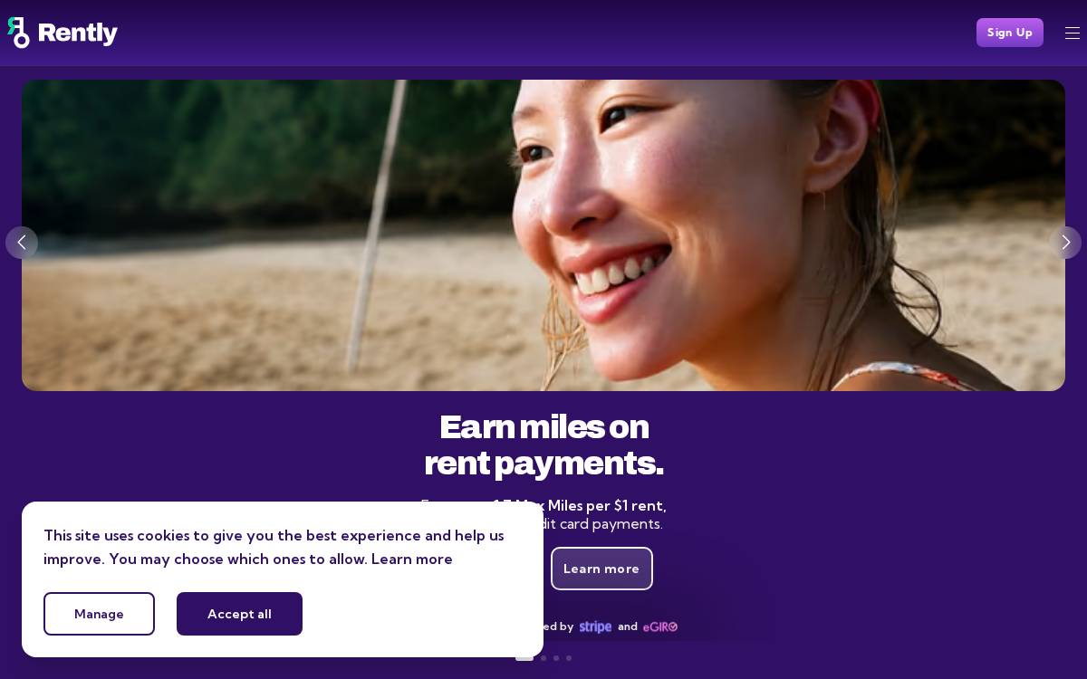 Rently website preview