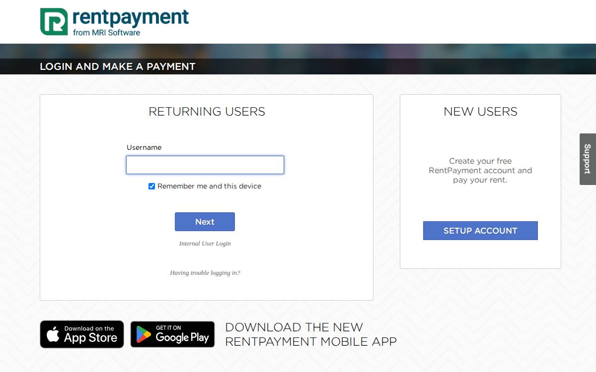 Rentpayment website preview