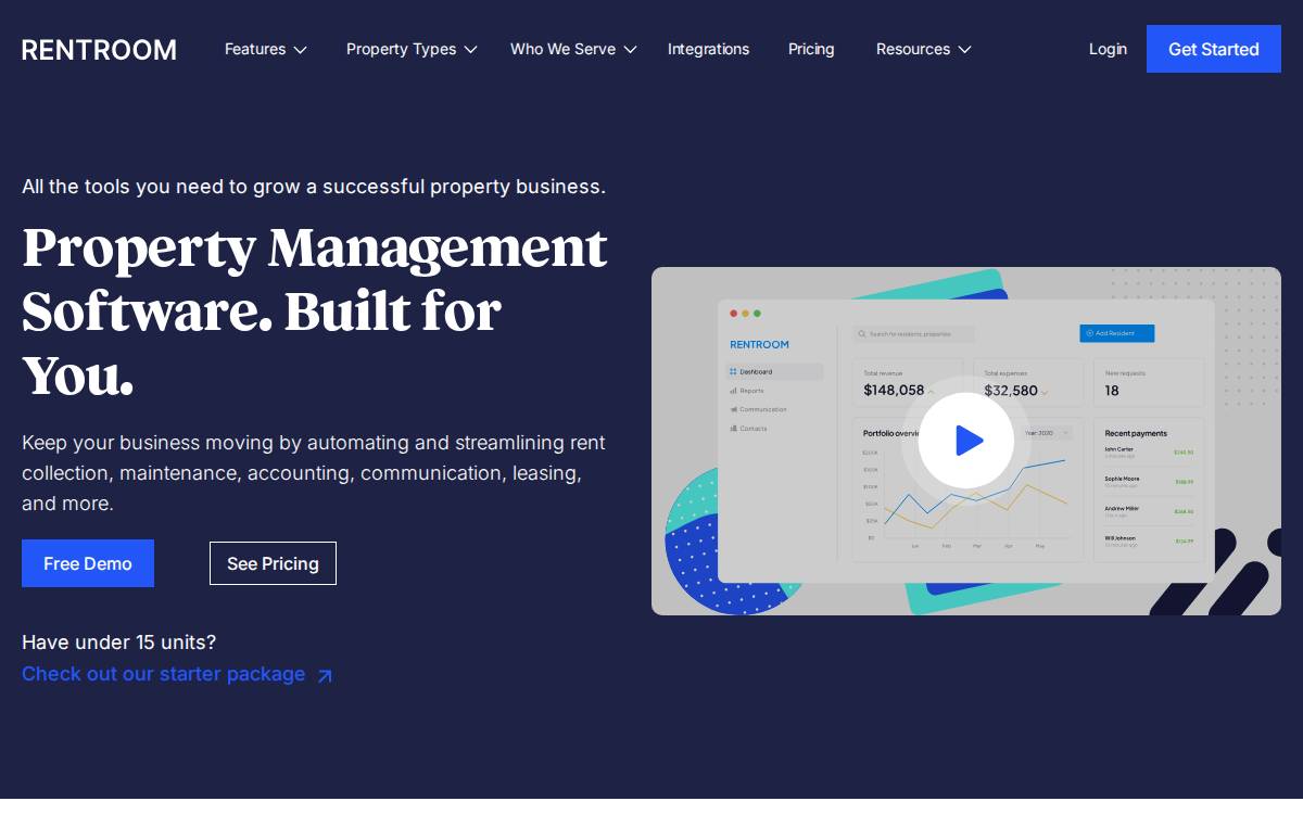 rentroom site website preview