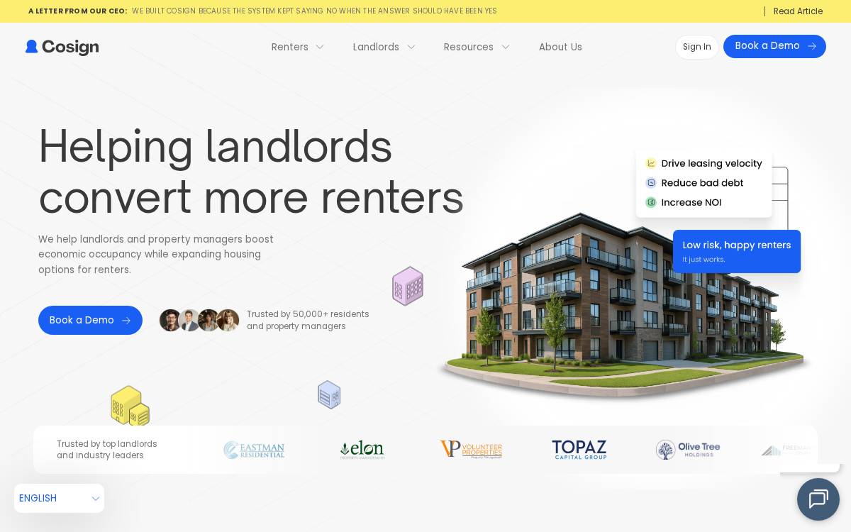 Rentwithcosign website preview