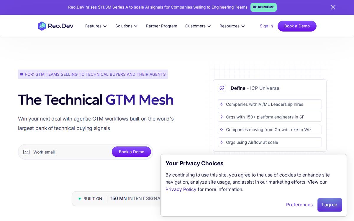 Reo Dev SaaS website preview