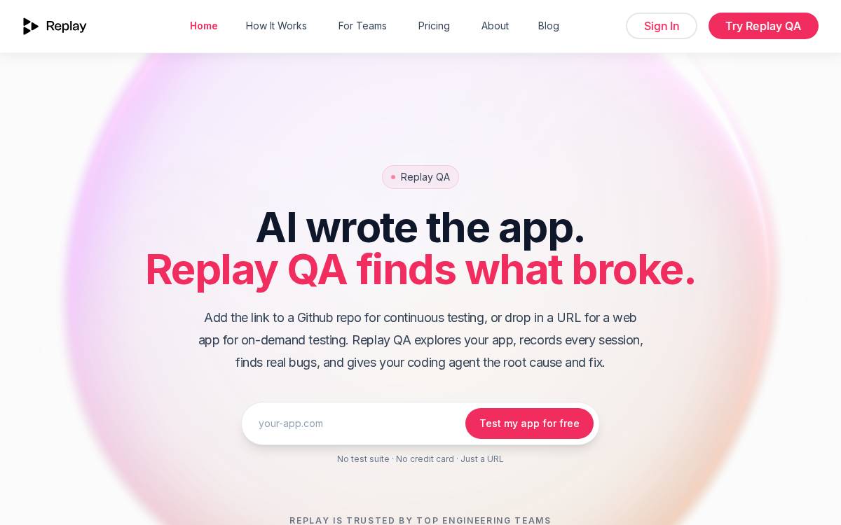 Replay website preview