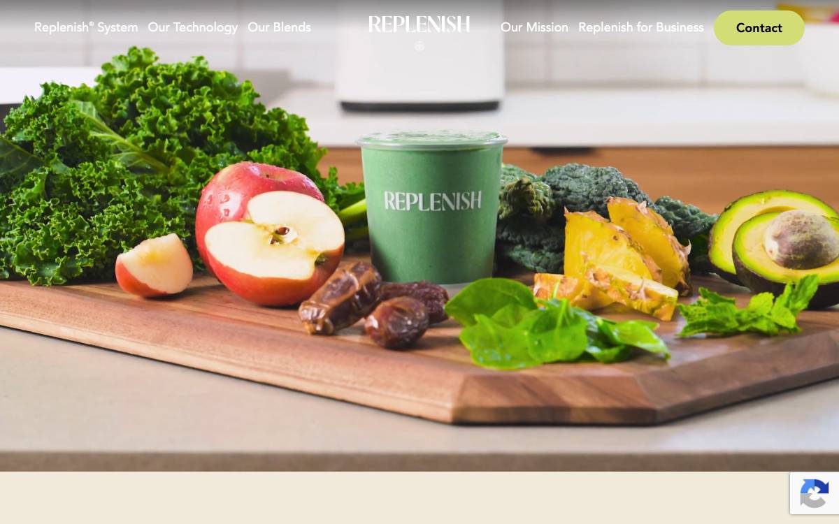 Replenish website preview