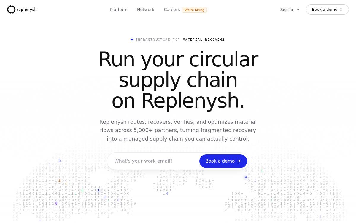 Replenysh website preview