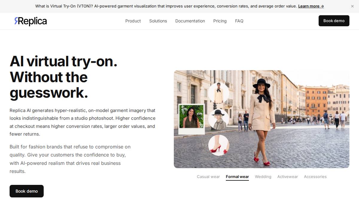 Replica AI, Inc website preview