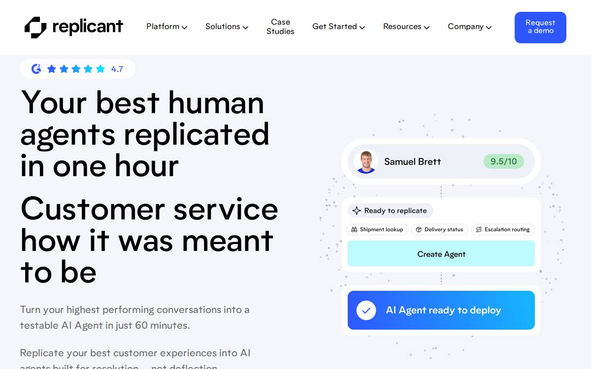 Replicant website preview