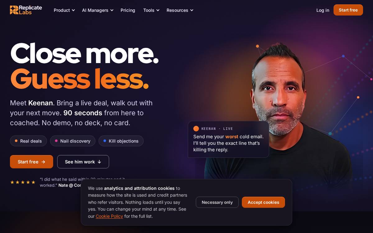 Replicate Labs website preview