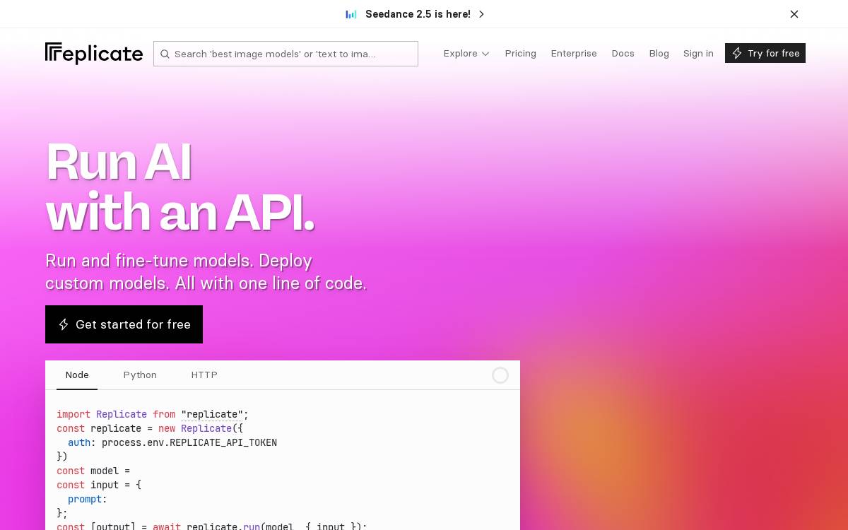 Replicate website preview