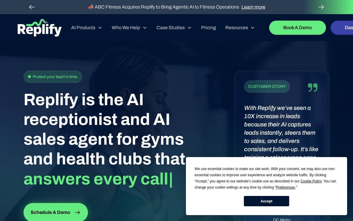 Replify website preview