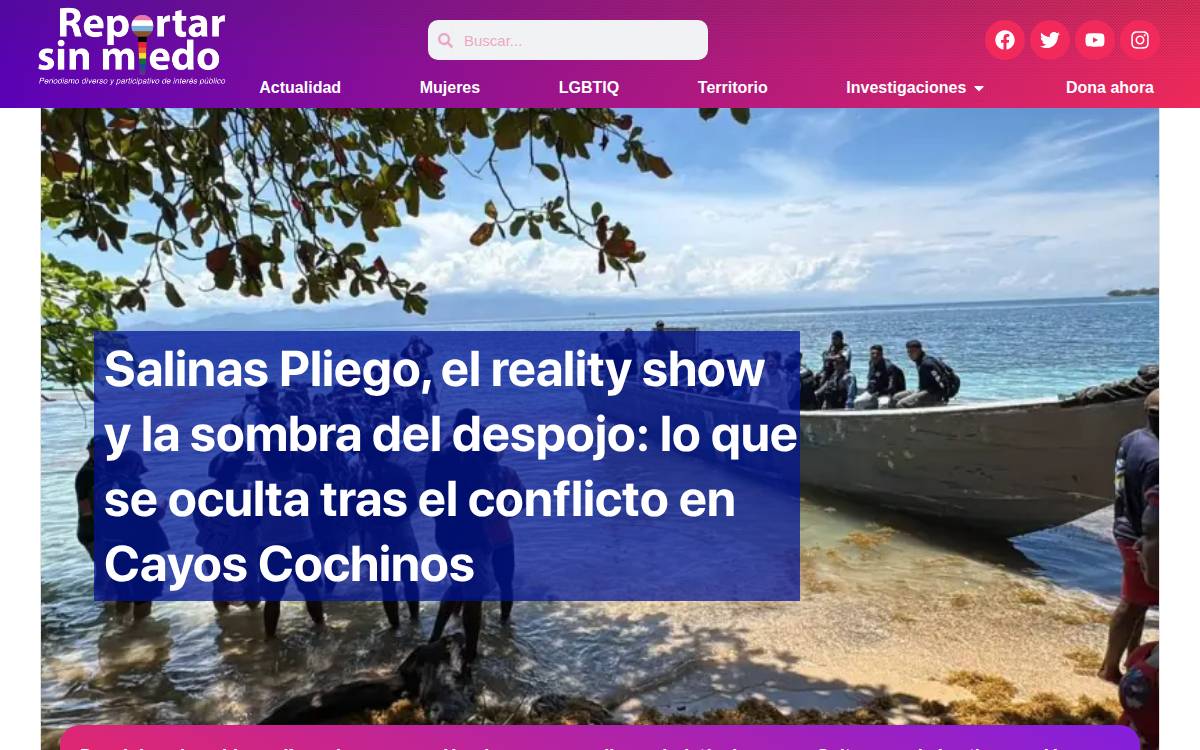 Reportar sin Miedo website preview