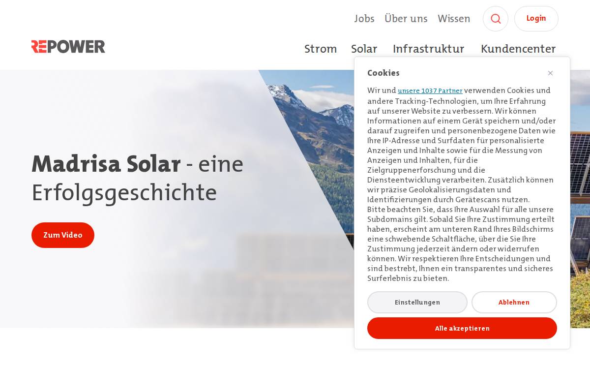 Repower Renewable website preview