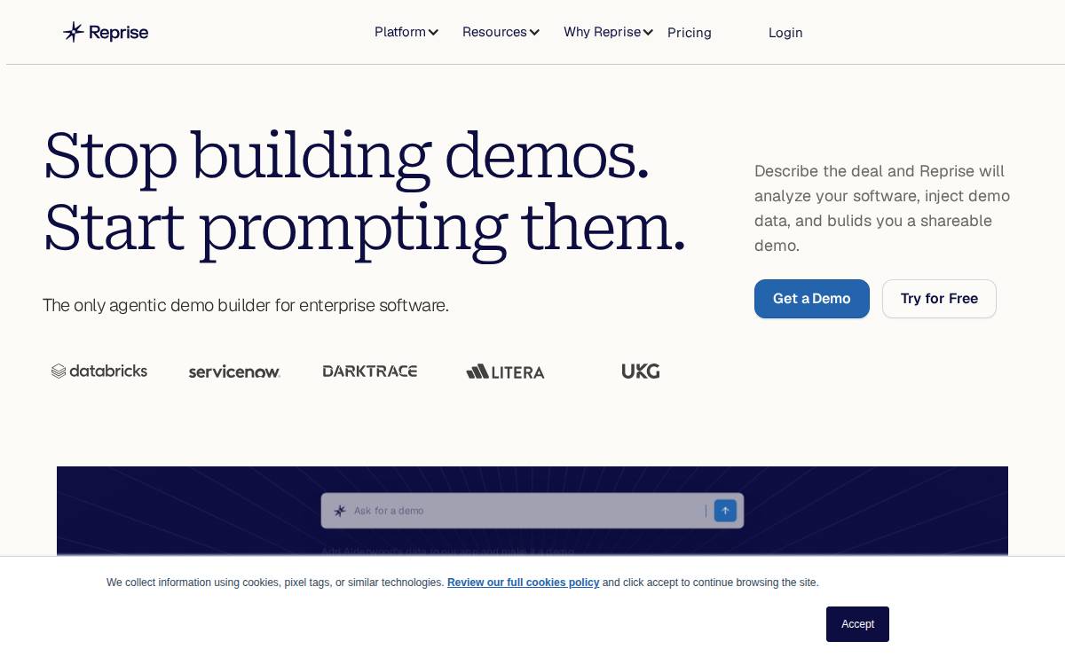 Reprise website preview