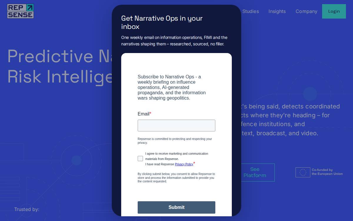 Repsense website preview