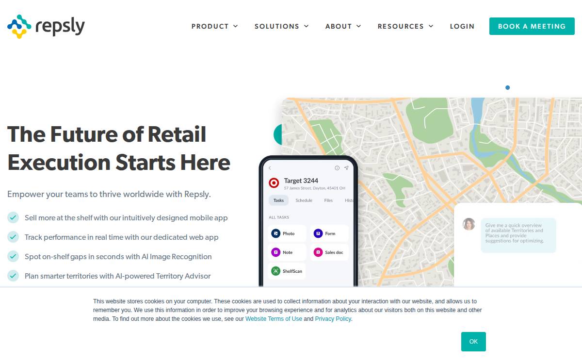 Repsly website preview