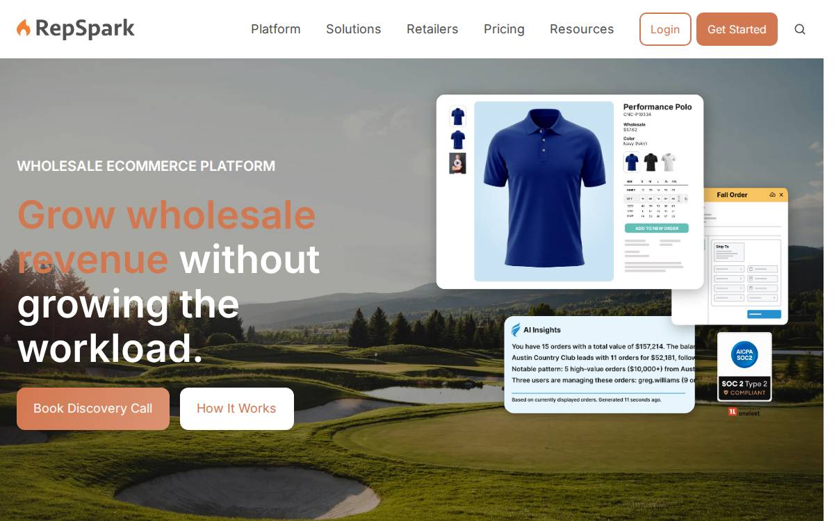 Repspark.com website preview