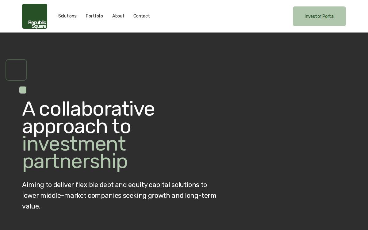 Republic Square Fund Investment website preview