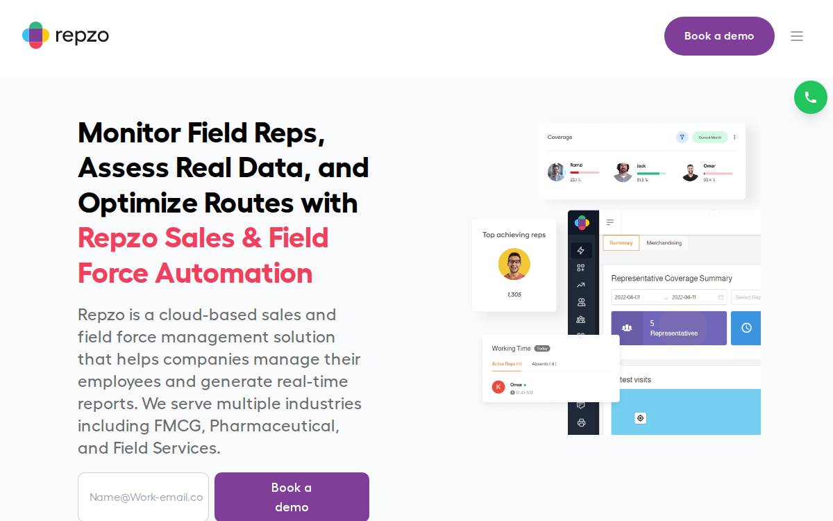 Repzo website preview