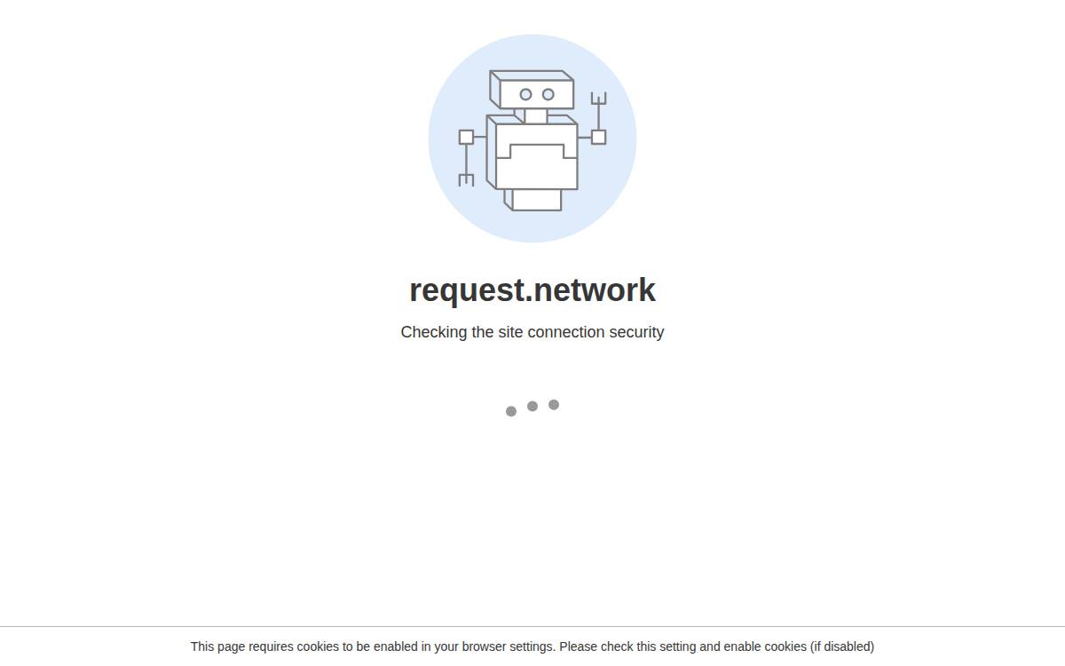 Request Network website preview