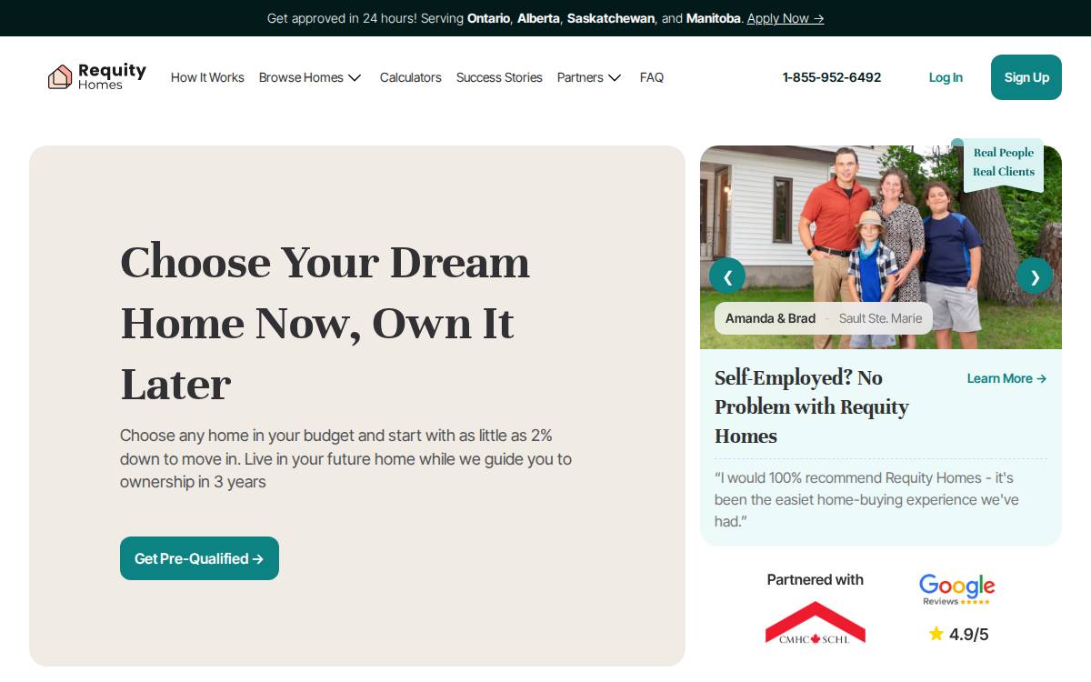 Requity Homes website preview
