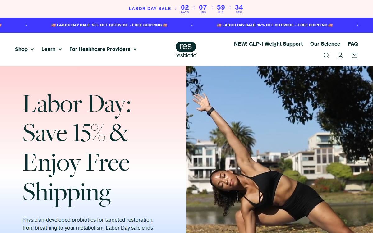 ResBiotic Nutrition website preview