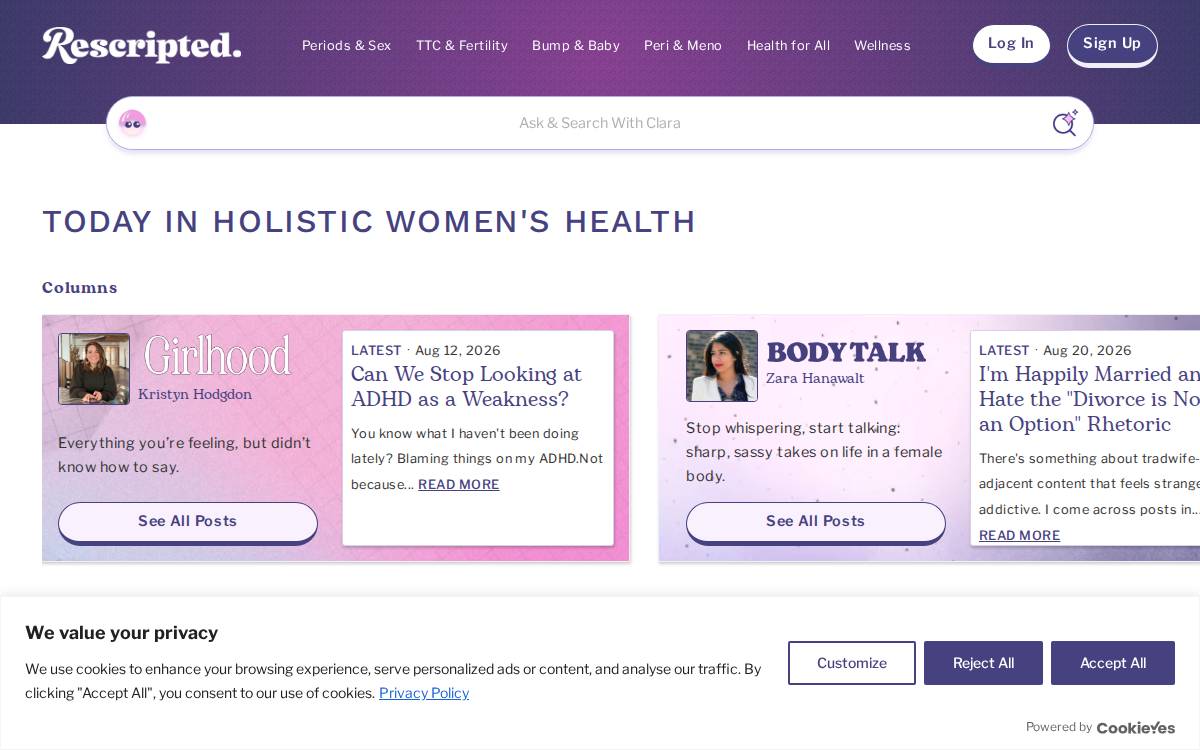 Rescripted website preview