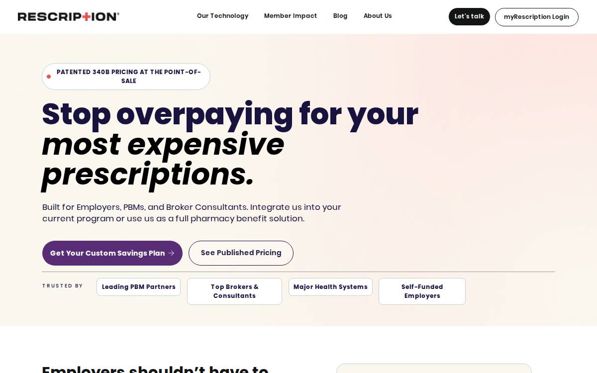Rescription website preview