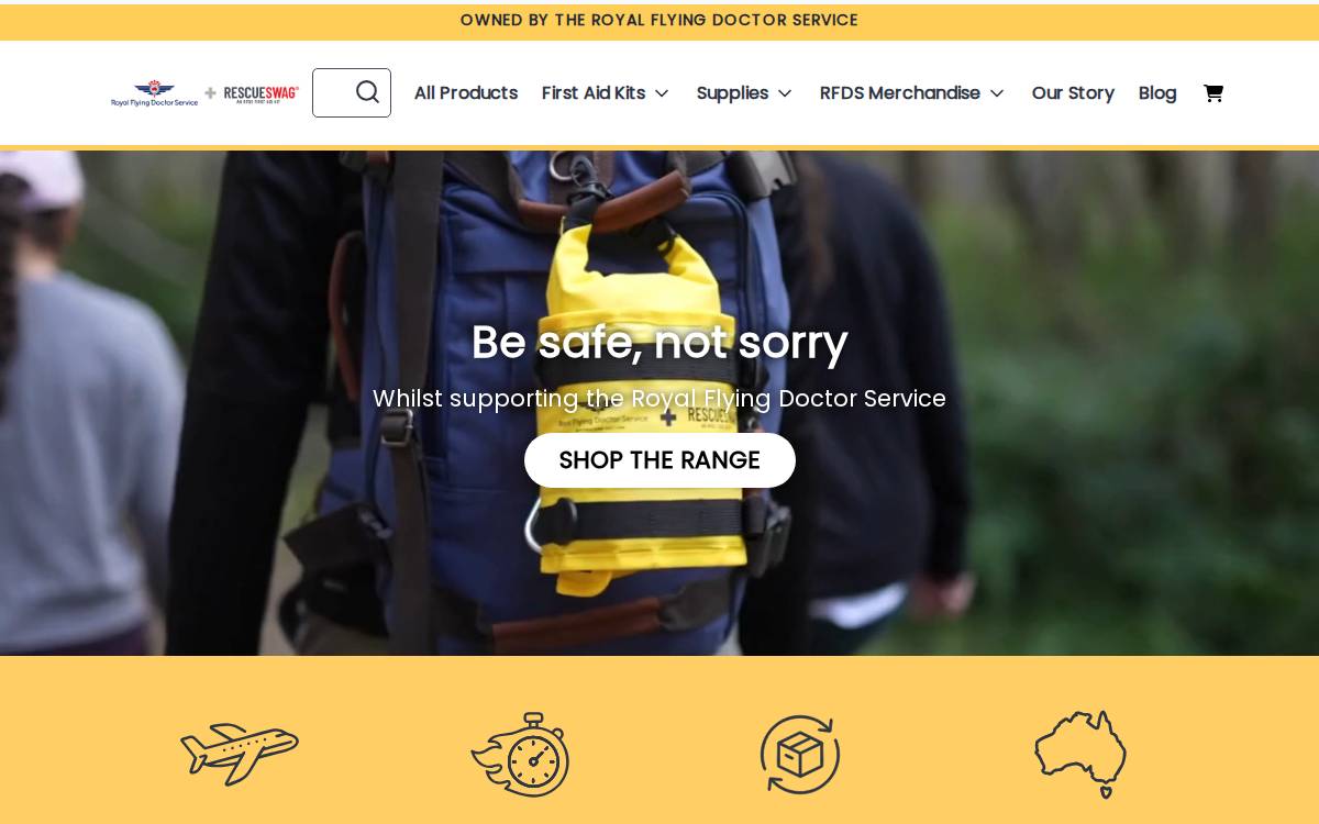Rescue Swag website preview