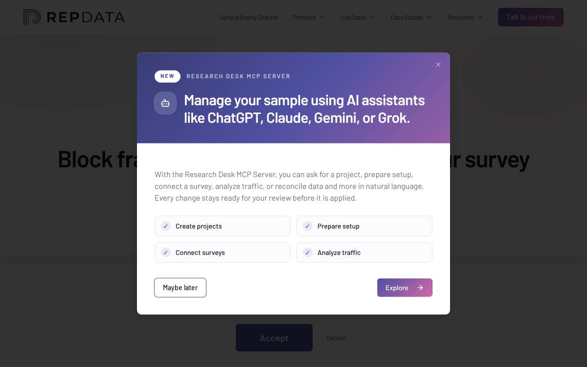 Research Defender website preview