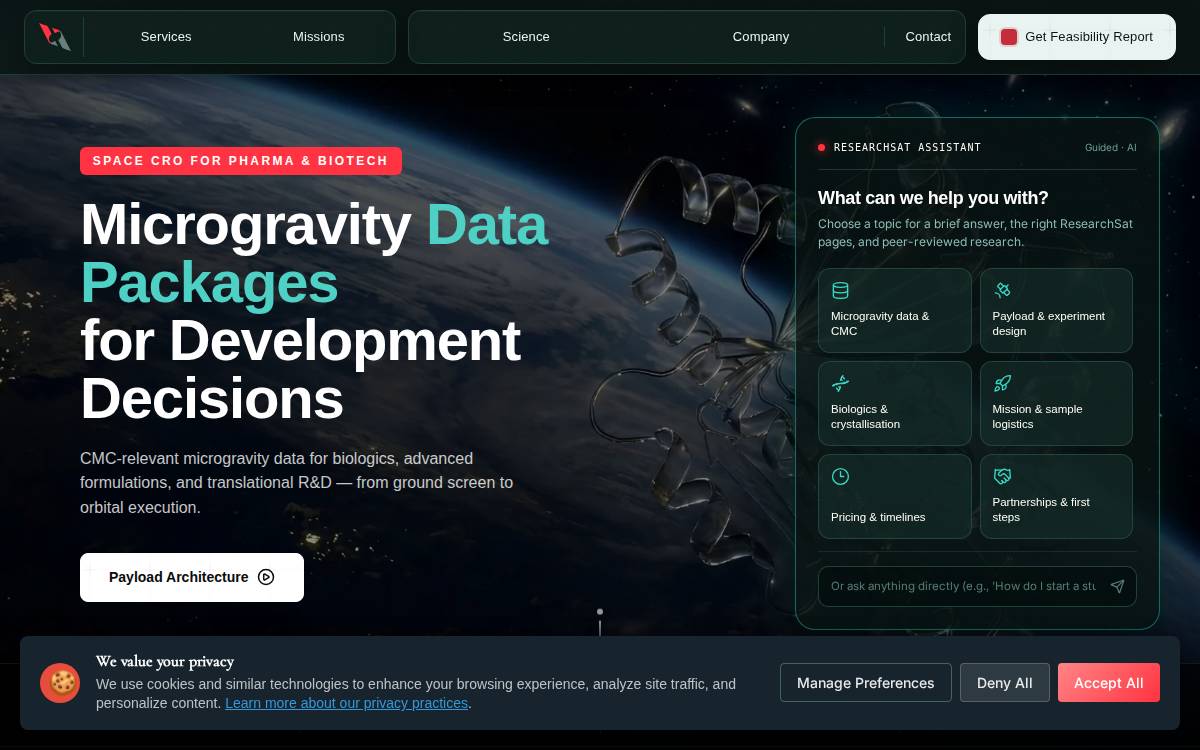 ResearchSat website preview